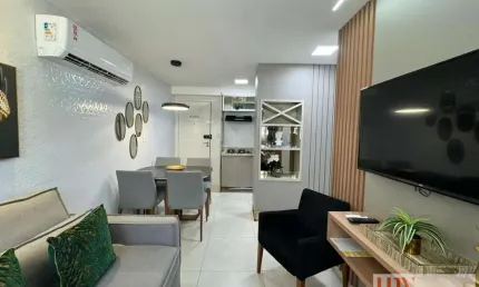 Apartamento com 2 quartos porteira fechada na beira mar do Cabo Branco