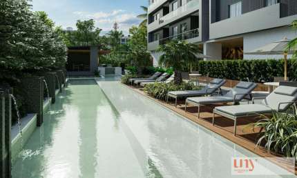 Apartamento em construção com 65 m² e área de lazer no bairro do Altiplano
