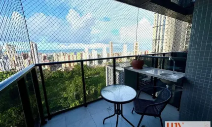 Apartamento porteira fechada em andar alto com 2 quartos no miramar