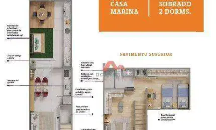 Sobrado com 2 dormitórios à venda, 55 m² por r$ 259.800,00 - bairro pacaembu - americana/sp