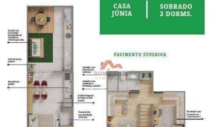 Sobrado com 2 dormitórios à venda, 55 m² por R$ 259.800,00 - Bairro Pacaembu - Americana/SP