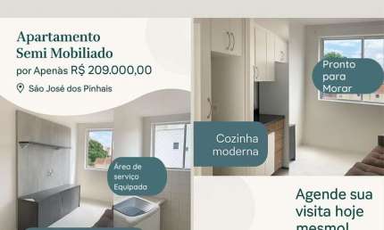 Apartamento com 2 quartos à venda na Rua Moacir Tomelin, 40, Santo Antônio, São José dos Pinhais