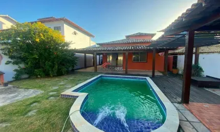 Casa independente em geribá, com 04 quartos, piscina e area de churrasqueira