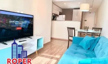 LINDO LOFT MOBILIADO DE 53 M²/1 DORMITÓRIO/1VAGA COM SERVIÇO DE QUARTO À VENDA NA MOOCA, SÃO PAULO