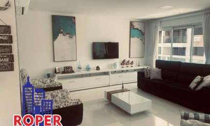 LINDOA APARTAMENTO MOBILIADO DE 180 M²/3 SUITES/3 VAGAS/VARANDA À VENDA NA PRAIA DE PITANGUEIRAS GUARUJA.
