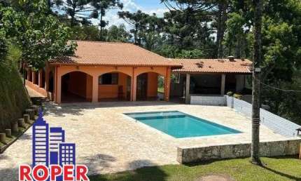 CHÁCARA COM 21.000 M² COM CASA SEDE/ ÁREA GOURMET/ PISCINA E LAGO À VENDA EM JUQUITIBA POR R$ 640.000,00