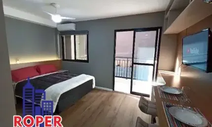 LINDO STUDIO DE 30 M² MOBILIADO COM ARMÁRIO/ELETRODOMESTICOS/AR CONDICIONADO À VENDA NA LUZ CENTRO DE SÃO PAULO