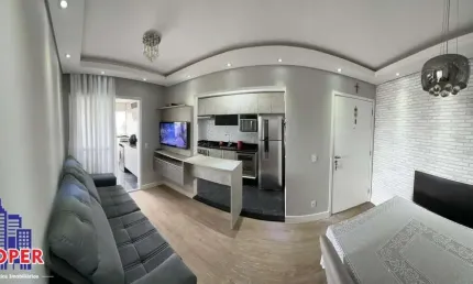 Lindo apartamento andar alto com 62 m²/2 dormitórios/varanda gourmet/2 vagas à venda na vila ema