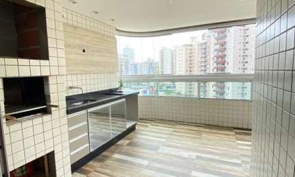 LINDO APARTAMENTO DE ALTO PADRÃO COM 233 M²/4 DORMITÓRIOS/2 VAGAS/VARANDA GOURMET À VENDA NA GUILHERMINA, PRAIA GRANDE