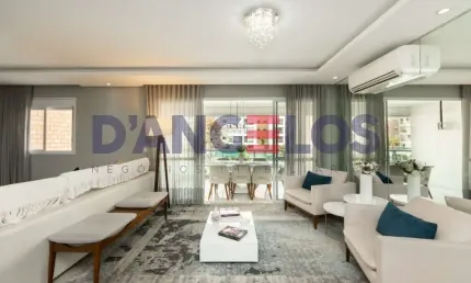 Apartamento de luxo na Mooca, São Paulo-SP: 3 quartos, 3 suítes, 2 salas, 5 banheiros, 3 vagas de garagem, 172m².