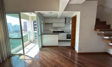 Apartamento duplex para locação em moema, com 2 quartos, 1 sala, 2 vagas.