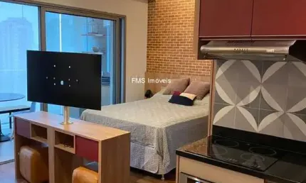 Imperdível! Apartamento à venda em Moema, São Paulo-SP: 1 quarto, 1 banheiro, 1 vaga de garagem, 44m².