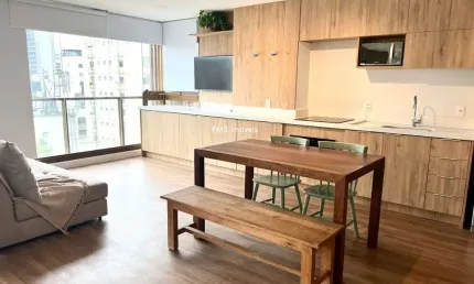 Apartamento para locação de alto padrão na Vila Nova Conceição, 1 quarto e 46m².