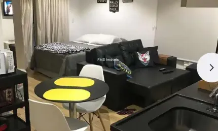 Apartamento à venda ou locação no campo belo com 1 quarto, 1 banheiro, 1 vaga.