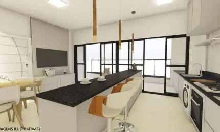 Apartamento tipo para venda em José Menino com 2 quartos, sendo 1 suíte, 75m²
