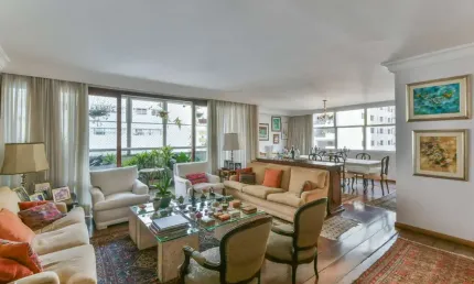 Apartamento tipo para venda em Higienópolis com 4 quartos, sendo 2 suítes, 263m²