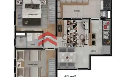 Apartamento com 2 quartos à venda na Tomás Sepé, 615, Jardim da Glória, Cotia por R$ 279.000