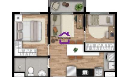 Apartamento na Planta para Venda, 2 dorm, 37m² - Entrega em 2026