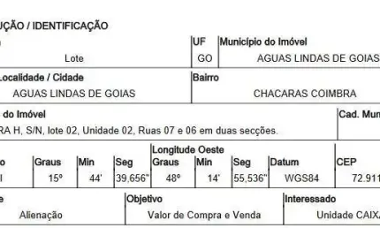 Oportunidade Única em AGUAS LINDAS DE GOIAS - GO | Tipo: Terreno | Negociação: Venda Direta Online  | Situação: Imóvel