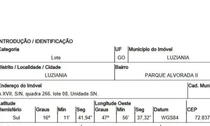 Oportunidade Única em LUZIANIA - GO | Tipo: Terreno | Negociação: Venda Online  | Situação: Imóvel