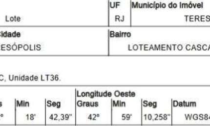 Oportunidade Única em TERESOPOLIS - RJ | Tipo: Terreno | Negociação: Venda Direta Online  | Situação: Imóvel