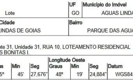 Oportunidade Única em AGUAS LINDAS DE GOIAS - GO | Tipo: Terreno | Negociação: Venda Direta Online  | Situação: Imóvel