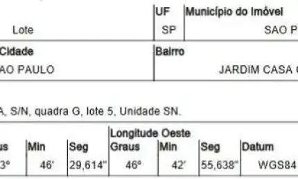 Oportunidade Única em SAO PAULO - SP | Tipo: Terreno | Negociação: Venda Direta Online  | Situação: Imóvel