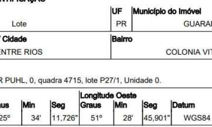 Oportunidade Única em GUARAPUAVA - PR | Tipo: Terreno | Negociação: Venda Online  | Situação: Imóvel