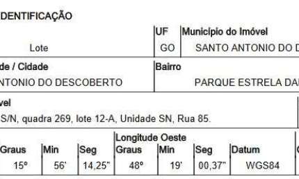 Oportunidade Única em SANTO ANTONIO DO DESCOBERTO - GO | Tipo: Terreno | Negociação: Venda Direta Online  | Situação: Imóvel