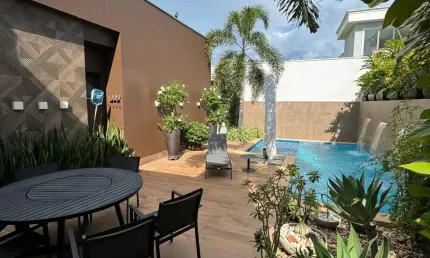Casa térrea com 4 suítes - condomínio villa jardim - região do santa rosa