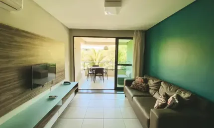 Apartamento 2 quartos, mobiliado, carneiros beach resort na praia dos carneiros