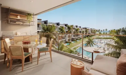 Apartamento beira-mar à venda – praia do cupe, porto de galinhas | 59m² | 2 suítes