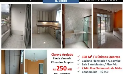 Apartamento com 3 quartos à venda na Rua do Souto, Cascadura, Rio de Janeiro