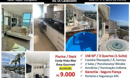 Cobertura com 3 quartos para alugar na Avenida Di Cavalcanti, Barra da Tijuca, Rio de Janeiro
