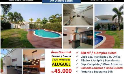 Casa em condomínio fechado com 4 quartos para alugar na Avenida Albert Sabin, Barra da Tijuca, Rio de Janeiro