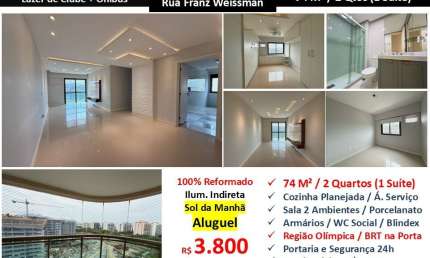 Apto Barra da Tijuca Curicica Rio 2 Green Park 74M²