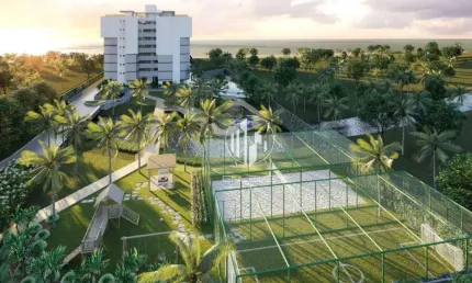 Apartamento em resort na beira mar de ponta de campina
