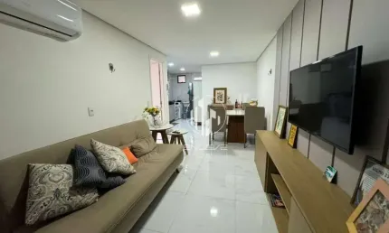 Apartamento porteira fechada com 01 quarto e vista para o mar em Cabo Branco