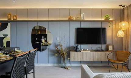 Apartamento Porteira Fechada de 45m² com 01 Quarto + Varanda à 200m do Mar no Jardim Oceania