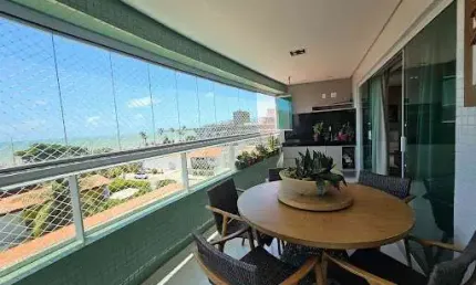 Apartamento de 207m2 com 4 Suítes + DCE, com Vista Mar