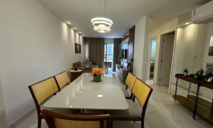Apartamento de 82m2 com 3 Quartos, Mobiliado e Projetado