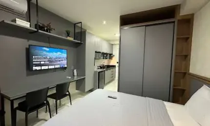 Flat novo mobiliado, decorado pronto para rentabilizar