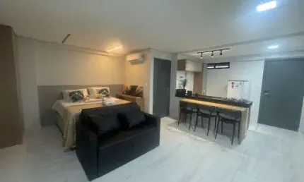 Apartamento de 42m2 mobiliado e projetado, em cabo branco