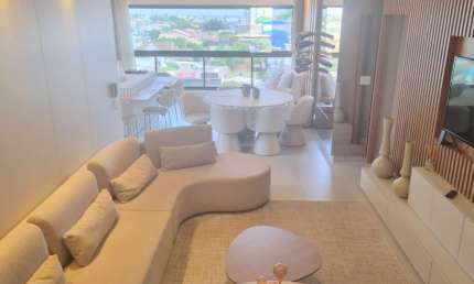 NEVA - 1 SUÍTE MOBILIADO, 2 QUARTOS, SALA,COZ, INTEGRADA, LAVABO, VARANDA GOURMET, 2 VAGAS, ELEVADORES, A/TOTAL 229,50M²