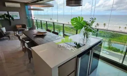 DAZUR Odebrecht | Frente Mar | Torre PLAGE (melhor) | 4 suítes com 242 m² | Varanda Gourmet integrada à Sala | Nascente total | 4 vagas
