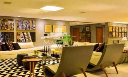 Morro Ipiranga. Apartamento 5 suítes à venda com 339m², Alto Luxo, Vista Mar, Varanda gourmet, finamente decorado, Nascente, 5 vagas. Lazer completo