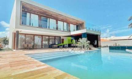 Casa frente mar em Guarajuba, 6 suítes, piscina, área gourmet, alto luxo e porteira fechada. Imóvel exclusivo em condomínio. Agende sua visita!
