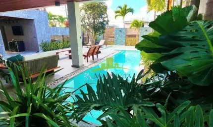 ALPHAVILLE LITORAL NORTE 1 | CASA | 298,28m² | 4 suítes | máster com closet e varanda | 2 Lavabos | Gabinete | Espaço Gourmet | Piscina | 2 Depósitos