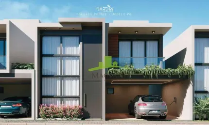 Casa à venda em Lauro de Freitas: 208m², 4 suítes, espaço gourmet, 2 vagas, condomínio com lazer completo na Priscila Dutra, Vilas do Atlântico