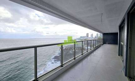 Apartamento de luxo à venda em Ondina, Salvador: 303m², 4 suítes, vista mar, alto padrão no Undae Ocean, com infraestrutura completa e acesso à praia